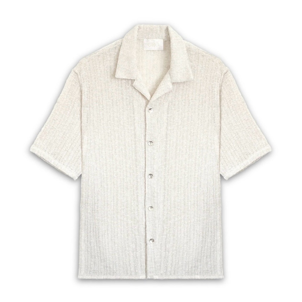 ORO Los Angeles THE S/S VICE SHIRT Short Sleeve open knit Resort Wear
